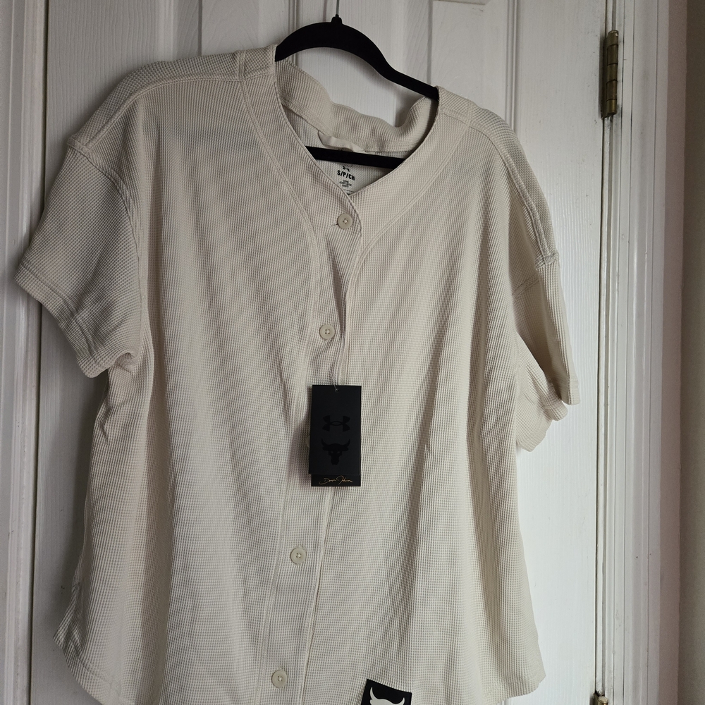 Under Armour Cream Button-Up Shirt